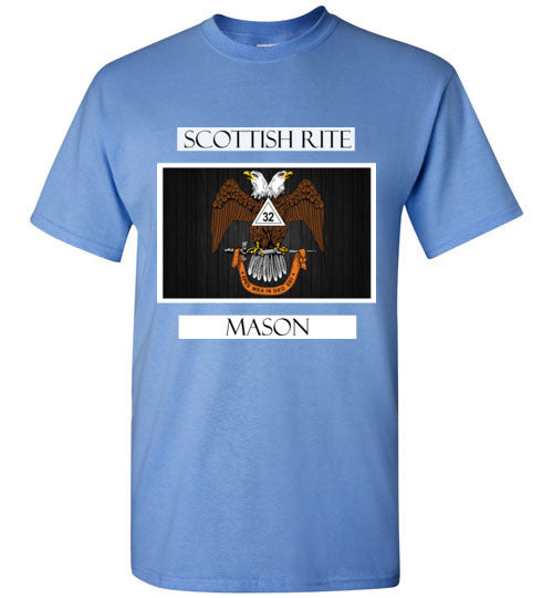 Scottish Rite 32nd Degree Mason Labels T Shirt Wings Down