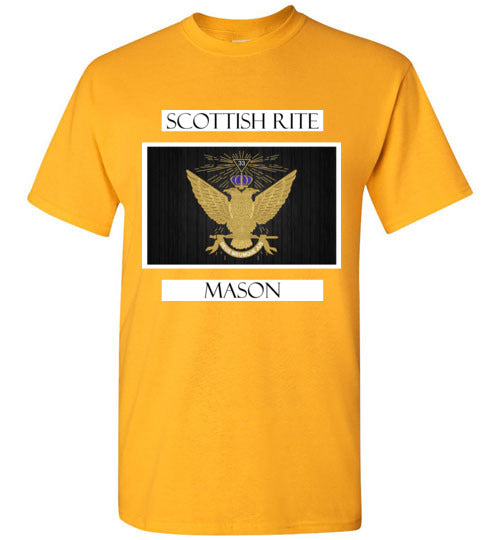Scottish Rite 33rd Degree Mason Labels T Shirt Wings Up