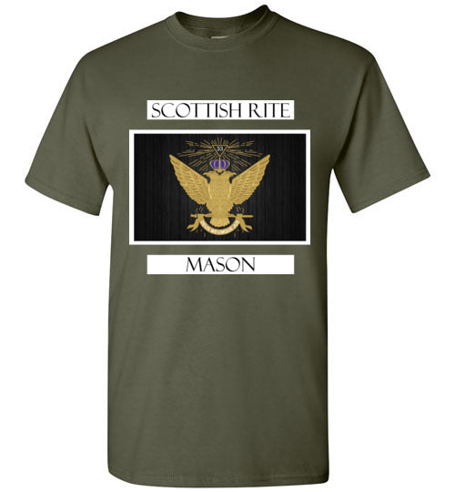 Scottish Rite 33rd Degree Mason Labels T Shirt Wings Up