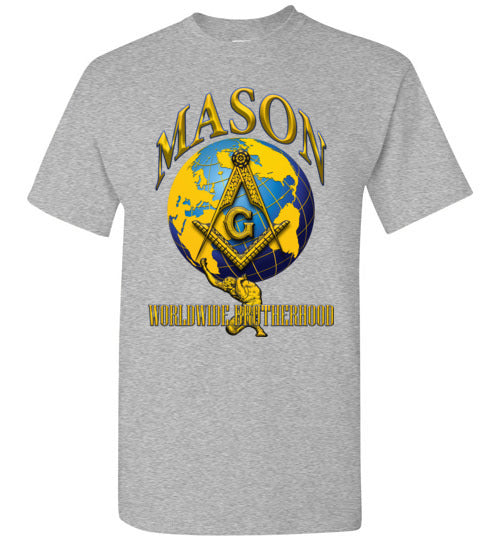 Mason Worldwide Brotherhood T Shirt Masonic Tee