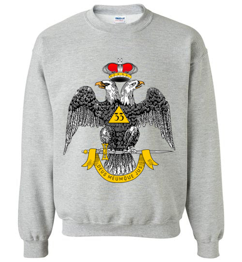 Scottish Rite 33rd Degree Wings Down Masonic Sweatshirt