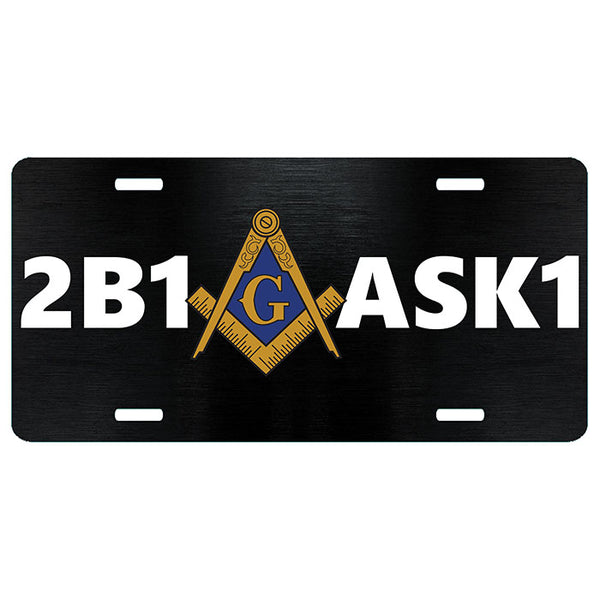 2B1 ASK1 Masonic License Plate