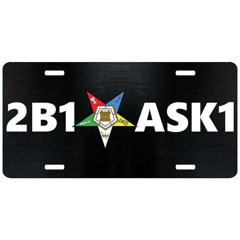 2B1 ASK1 OES License Plate