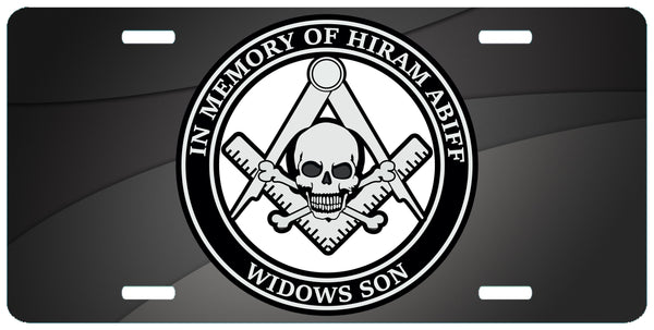 In Memory of Hiram Abiff Widows Sons Masonic License Plate