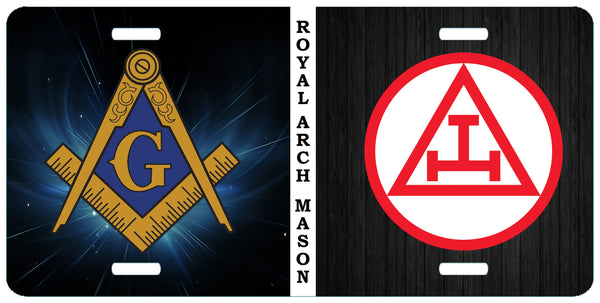 Mason Royal Arch Split Masonic License Plate