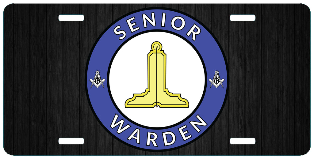 Senior Warden License Plate Masonic Officer SW Level Auto Car Tag