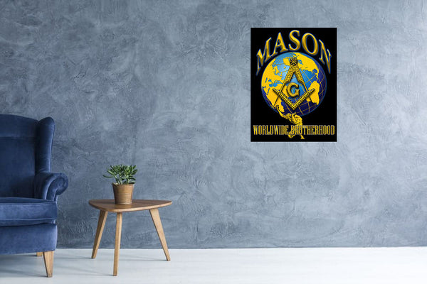 Mason Worldwide Brotherhood Poster 18 x 24