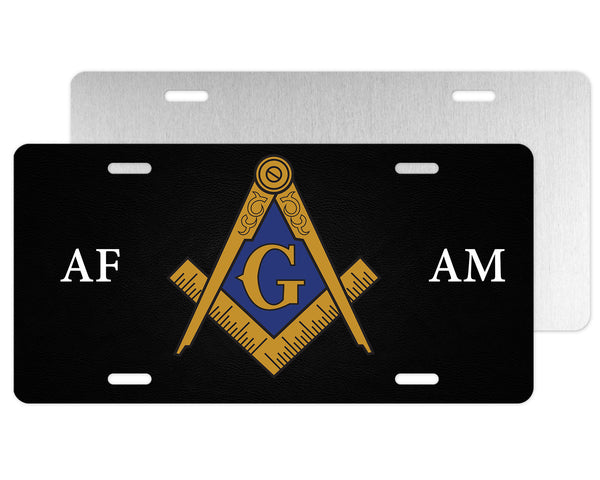 Masonic AFAM Whip License Plate Tag AF&AM Mason