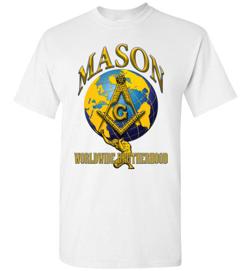 Mason Worldwide Brotherhood T Shirt Masonic Tee
