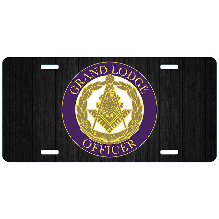 Masonic Grand Lodge Officer License Plate Mason Tag
