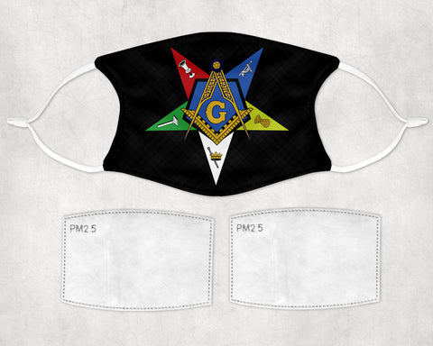 Worthy Patron Face Mask OES Adj Filters Order Eastern Star Masonic Facemask